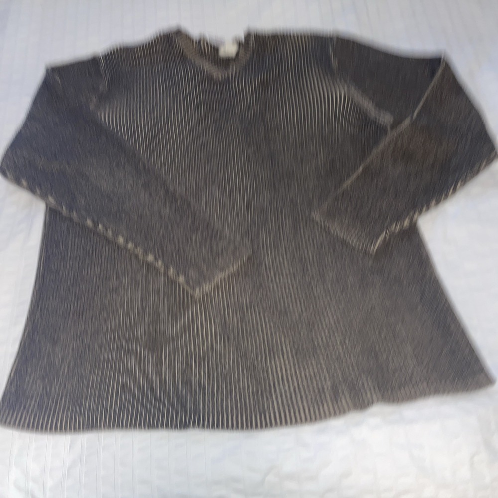 Vintage Oxford-Fulham Large Women's 100% Cotton V Neck Sweater Brown
